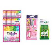 종이나라 1500 꽃무늬2 국화 20p + 고쿠요 SAXA 플라이 캡 가위 핑크 + 종이나라 나라풀 15g x 2p, 1세트, 20색