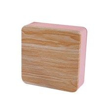 베이직 스퀘어 틴케이스, 핑크, 1개