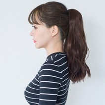 에스홀릭 스몰핀 집게달비 제시 포니테일 가발, 초코브라운, 1개