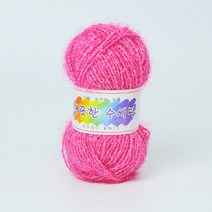 니터스 깨끗한 수세미 뜨개실 4p, 505 핑크, 500cm