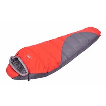 피티즘 캠핑용 프리미엄 머미형 사계절 침낭 220cm 1.7kg, 레드, 1개