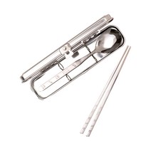 라온누리 아동용 올스텐 무소음 수저통 세트 곰돌이, 단일, 숟가락 + 젓가락 + 케이스