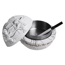 덮개 있는 화성 우주인 재떨이 1, 화이트, 1개