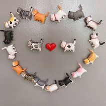 모모 우리동네 산책 고양이 마그네틱 냉장고 자석 9종세트, 혼합색상