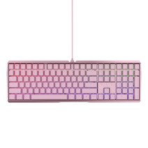 CHERRY MX BOARD 3.0S RGB 기계식 키보드 저소음적축 + 고무 받침대, 핑크(키보드), 화이트(받침대), G80-3874HWAKR-9, 일반형