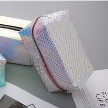 더블제이유 홀로그램 사각 파우치 2p