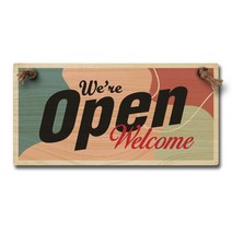 레트로 양면 우드 안내판 WOC-014, 1개, OPEN/CLOSED