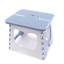 플라스틱 라탄 접이식 스툴 203, 블루