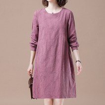 아뗄릭 자수패턴 루즈한 빅사이즈 A라인 원피스 00237