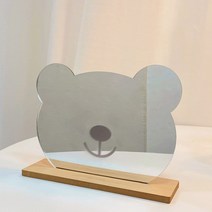 감성 인테리어 소품 아크릴 탁상거울 곰, 혼합색상