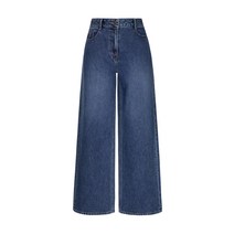 여성용 워싱 와이드 면 청바지 VLPA1D451B2