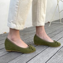 팅커벨 리본 스웨이드 웨지힐 4.8cm