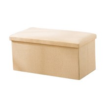 마음이음마켓 스툴 수납함 48 x 30 x 30 cm, 베이지