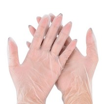 포테가르 탄성 라텍스 니트릴 장갑 투명 M, 1개, 100개