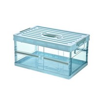 포포리코 접이식 투명 수납함, 블루, 1개