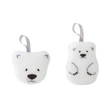 북극곰 스펀지 수세미 화이트 2종 세트, 1세트