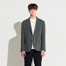 지플리시 남성용 싱글 체크 블레이저