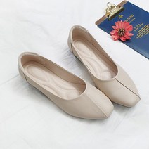 디아 모디아 스퀘어 사선 절개 쿠션 플랫슈즈 3cm