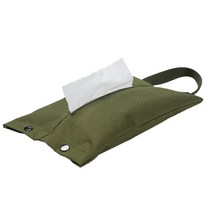 졸리베이비 캠핑 벽걸이 티슈 케이스, 카키색, 1개
