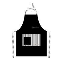 웰니스루틴 가정용 심플 앞치마, 블랙, 1개