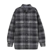 헤지스 남성용 체크 울혼방 긴팔 캐주얼 셔츠