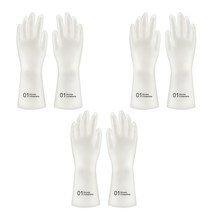 리즈제이니 라텍스 고무장갑 S, 04 클리어 화이트, 3세트