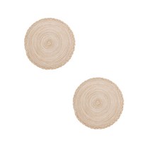 w에이블 감성 원형 테이블 매트 컵받침 2p, 12 커피 레이스, 지름 18cm