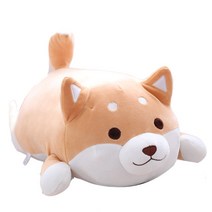 네이처타임즈 귀여운 시바견 인형, 눈 뜬 브라운, 38cm