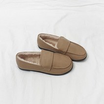 디아 여성용 다앤디 둥근코 스티치 겨울 털안감 로퍼 1cm