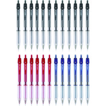 자바펜 0.3 나노라인 볼펜 검정 0.3mm 12p + 파랑 0.3mm 6p + 빨강 0.3mm 6p, 혼합색상, 1세트