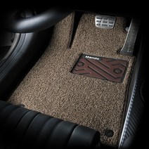 만도 엣지 와이드 볼륨쿠션 코일카매트 1열 + 2열, 브라운, 기아 EV6 2021년 08월~, 기아