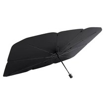 [우산썬브렐라햇빛가리개차량용앞유리] 아이엠듀 썬브렐라 차량용 햇빛가리개 우산형 대형, 블랙, 1개
