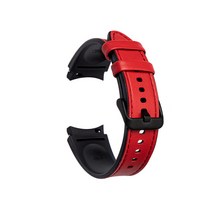 디지털빌리지 하이브리드 레더 스트랩 20mm L, 레드