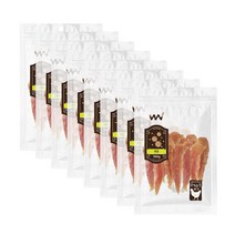 왕왕 강아지 로컬푸드 그린매실 닭가슴살져키 건조간식 100g, 그린매실 + 닭가슴살 혼합맛, 8개