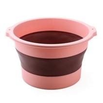접이식 바스켓 족욕통 핑크, 1개