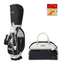 닥스 여성용 캐디백세트 DKCB-020L + 마야골프티, 블랙 + 핑크