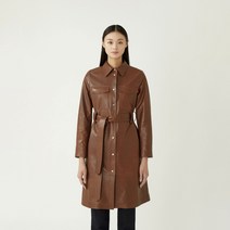 올리비아로렌 여성용 셔츠형 장기장 가죽자켓 VOBJNYS1441