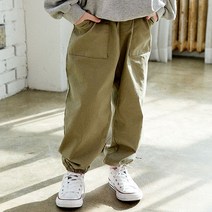아동용 봄 아우포켓 포인트 조거팬츠