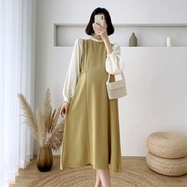 데일리 칼라 임부복 원피스