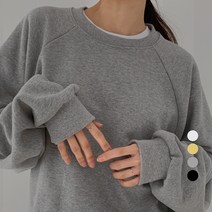 바블링브룩 여성용 레글런 쮸리 오버핏 맨투맨