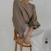 바블링브룩 여성용 핀턱 퍼프 블라우스