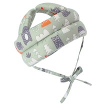 다름 큐티쿠션 유아 안전 머리쿵 보호 헬멧, 그린오울