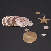 무드포인트 홈파티 별 가랜드 FREE, 핑크, 5개