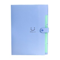 스마일리 아코디언파일 5칸 A4, 퍼플, 1개