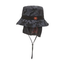 헤지스골프 SUMMER PATTERN 선쉴드 버킷햇, 블랙