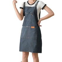 소프트데님 공방 작업 앞치마, 블루