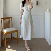 비비에모 셔링 주름 슬림핏 반팔 원피스 01159