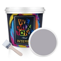 WEMIXTONE 내부용 INTERIOR 수성 페인트 1L + 붓, WMT0111P01(페인트), 랜덤발송(붓)