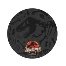 로이체 유니버셜 쥬라기공원 PVC 원형 마우스 패드 UNVS-RPP-JR-BK, 1개, 블랙