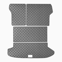 아이빌 4D 신형퀼팅 자동차 트렁크매트 2열 등받이 분리형 풀세트, 현대 투싼 4세대 NX4 5인승(가솔린 / 디젤 / 우퍼 없음), 블랙 + 블랙스티치